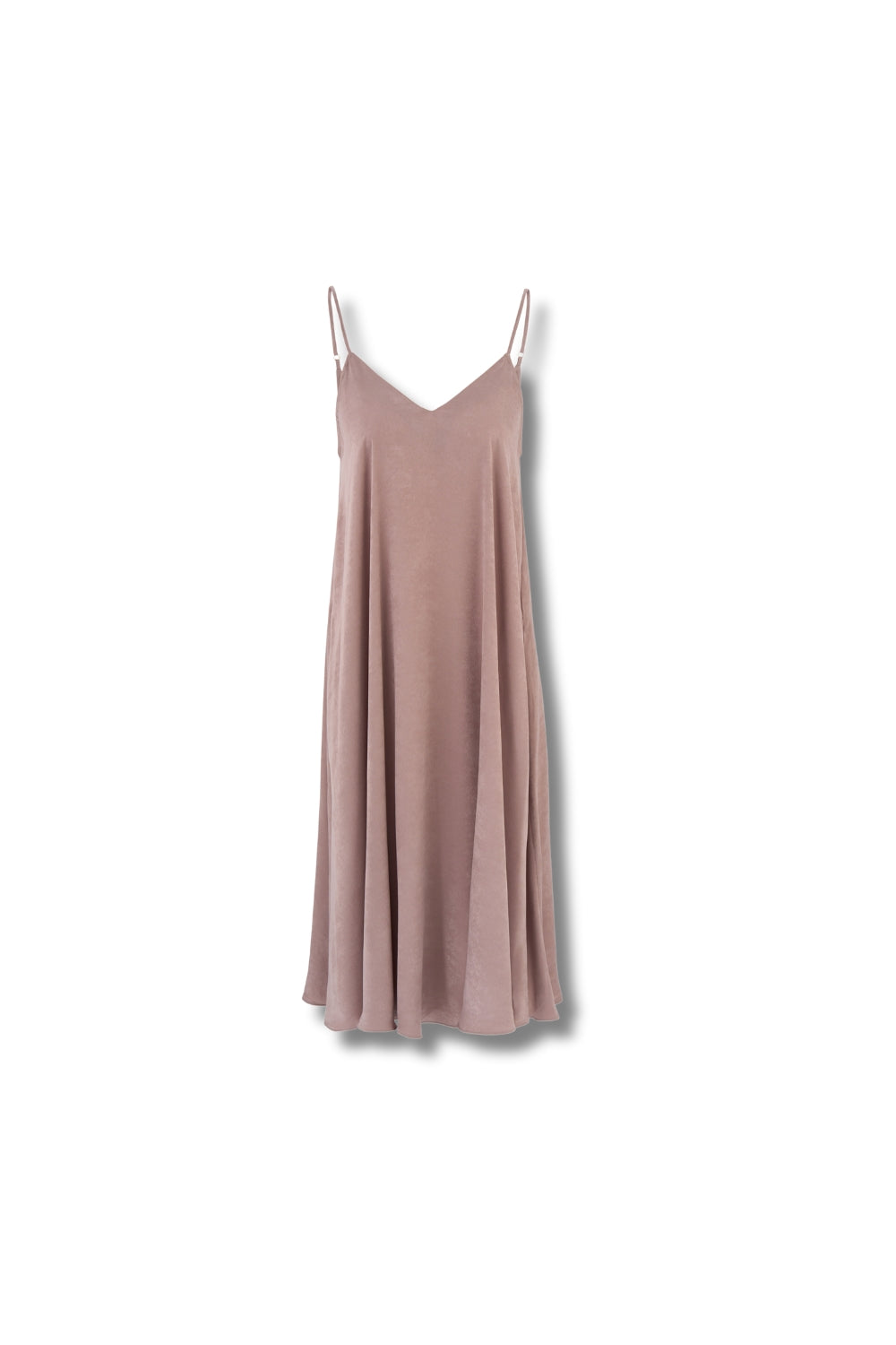Moonlit Glow Midi Elbise Bej