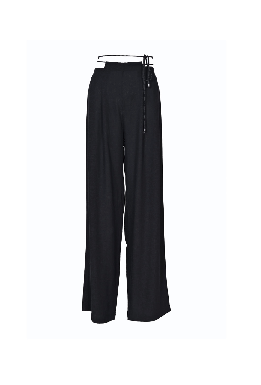 Nomad Keten Pantolon Siyah