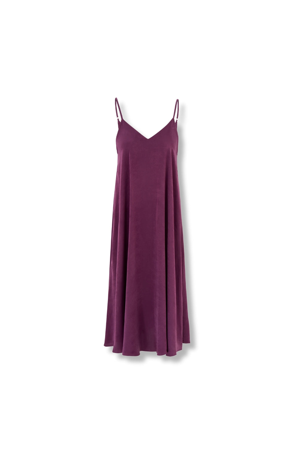 Moonlit Glow Midi Elbise Mor